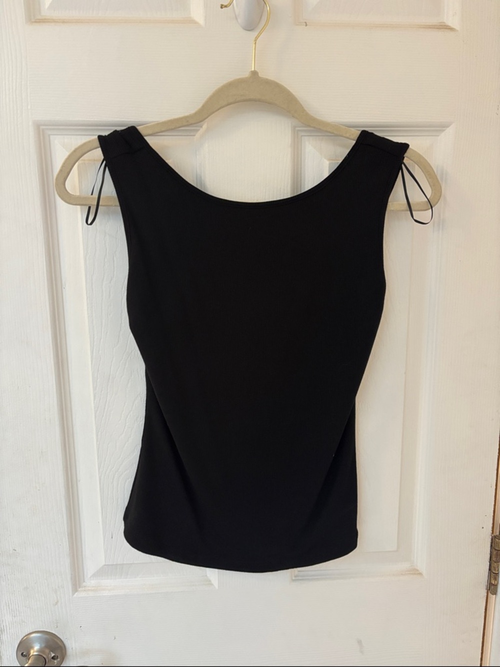 Black Women's Ribbed Tank Top